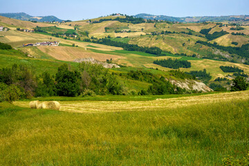 Fototapeta na wymiar Rural landscape near Pavullo nel Frignano, Emilia-Romagna.