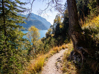 Achensee ( Lake Achen) autumn landscape gaisalmsteig