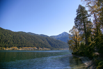 Achensee ( Lake Achen) autumn landscape gaisalmsteig