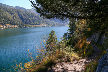 Achensee ( Lake Achen) autumn landscape gaisalmsteig