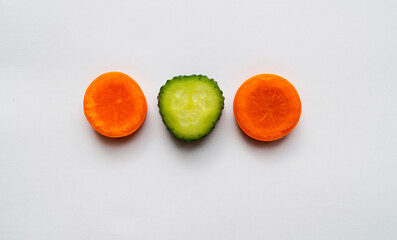 Fototapeta na wymiar cucumber and tomato