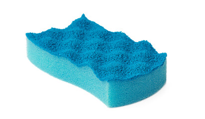 Sponge for dish cleaning isolated on white background