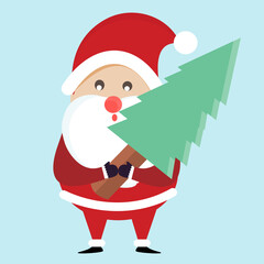 santa claus with gift