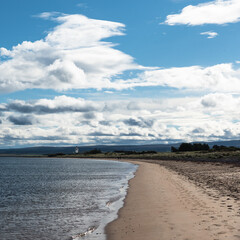 Fortrose beach and Chanonry Point lighthouse