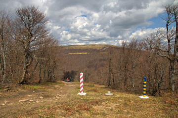 Polish-Ukrainian border in the Bieszczady Mountains