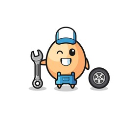 the egg character as a mechanic mascot