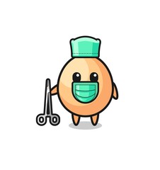 surgeon egg mascot character