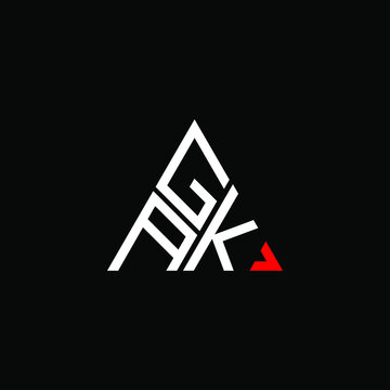 GAK letter logo creative design. GAK unique design
