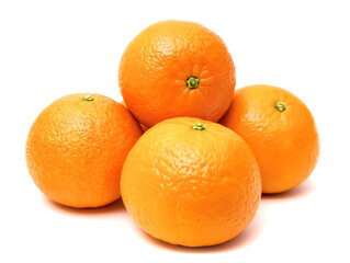 Oranges isolated on white background (close up)