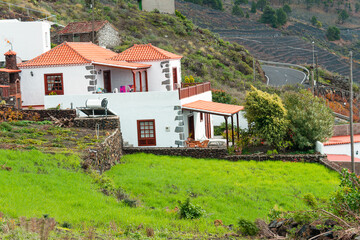 Fototapeta na wymiar Typical holiday cottage on the island La Palma, Canary Islands.