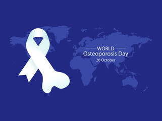 world osteoporosis day concept. vector illustrations.