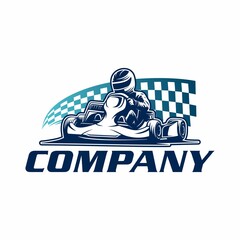 go kart racer winner logo