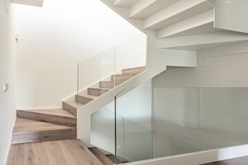 Interior stairs of a modern design penthouse loft