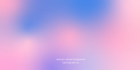 Vector abstract colorful background blurred gradient pastel colors palette for wallpaper. Soft gradient in blue, purple, cyan and pink