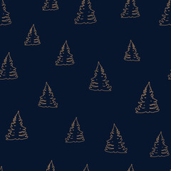 Christmas seamless pattern with traditional ornament