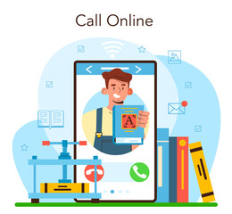 Book binding online service or platform. Printing house technology