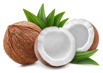 Fototapeta na wymiar Coconute isolated on white background