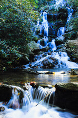 waterfall in the mountains