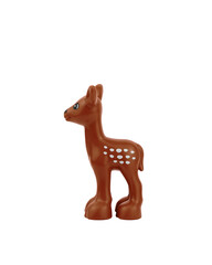 Little deer toy isolated on white background.
