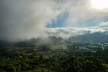 clouds over the mountains