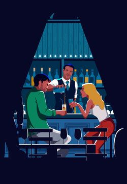 Couple in bar