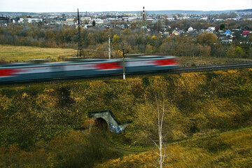 The train follows the Trans-Siberian railway through