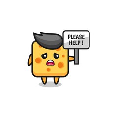 cute cheese hold the please help banner