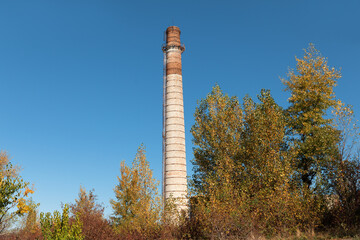 Large brick chimney.