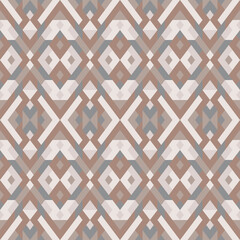 Abstract seamless geometric pattern in vector. Simple colorful texture. Background in brown and gray colors
