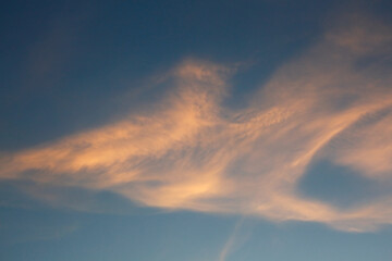 Heavenly abstract background with pink clouds