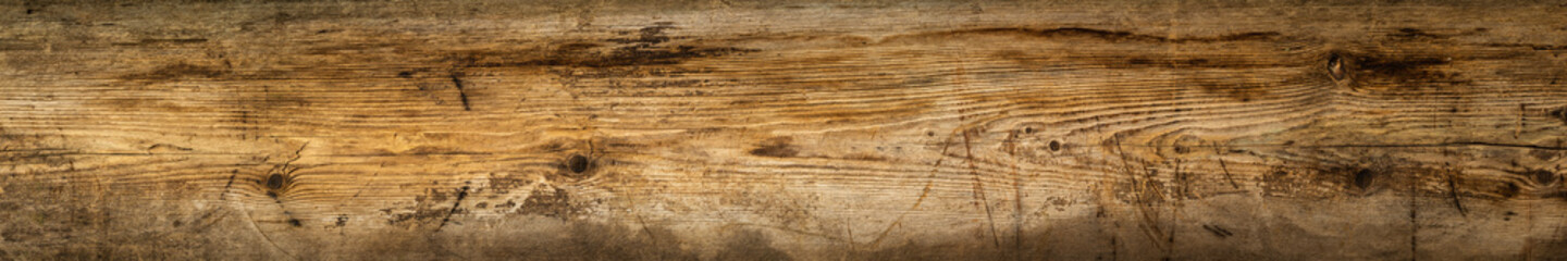 long panoramic wooden background from old wide used planks. beautiful artistic grunge concept