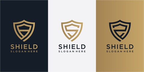 Initial Letter S Shield Secure Safe Secret Strong logo design vector. letter Z shield logo design