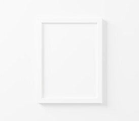 Blank photo frame isolated on white background, 3d rendering illustration