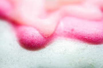 Extreme macro of glazed gingerbread cookie