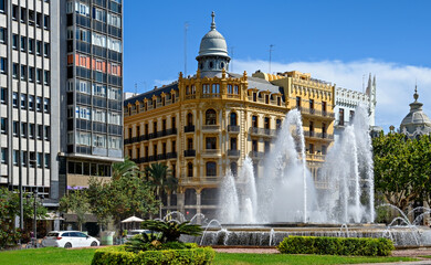 Fototapeta premium Cityscape of downtown Valencia, Spain.