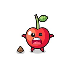 cherry earth surprised to meet poop