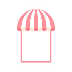 Bakery dome shape awning icon. Clipart image isolated on white background - obrazy, fototapety, plakaty