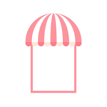 Bakery dome shape awning icon. Clipart image isolated on white background
