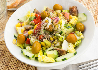 fresh vegetarian healthy vegetable salad