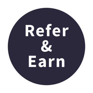 Refer and earn button icon. Clipart image isolated on white background