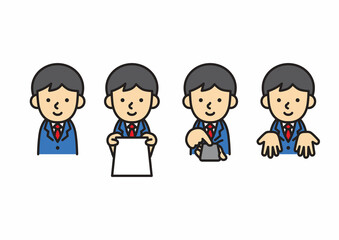 働く人　男性　サラリーマン　スーツ　ビジネスマン