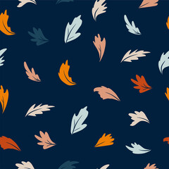 seamless pattern leaves autumn print background september october orange