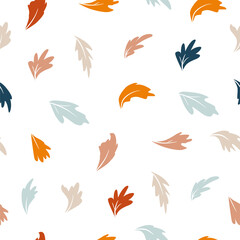 seamless pattern leaves autumn print background september october orange