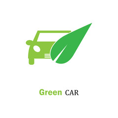 Electric car green car hybrid technology logo design