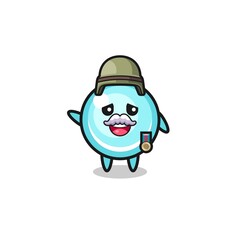 Obraz premium cute bubble as veteran cartoon