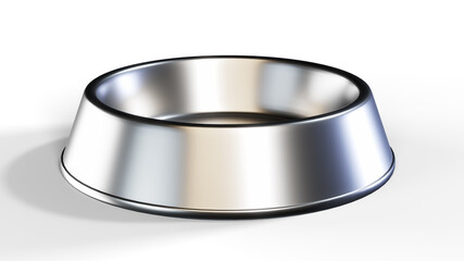 pet feeding bowl for food or water on rubber base for cats or dogs. 3d render.