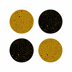 Abstract geometric illustration with circles and elements. Modern abstract design for paper, cover, fabric, interior and other users. Circles on a white background.