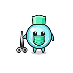 surgeon bubble mascot character