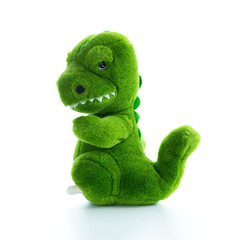 Dinosaur plush doll isolated on white background