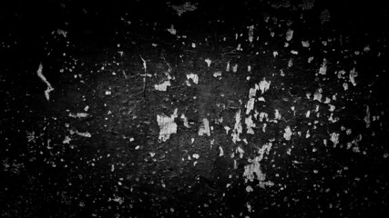black texture background of old concrete. grunge background.